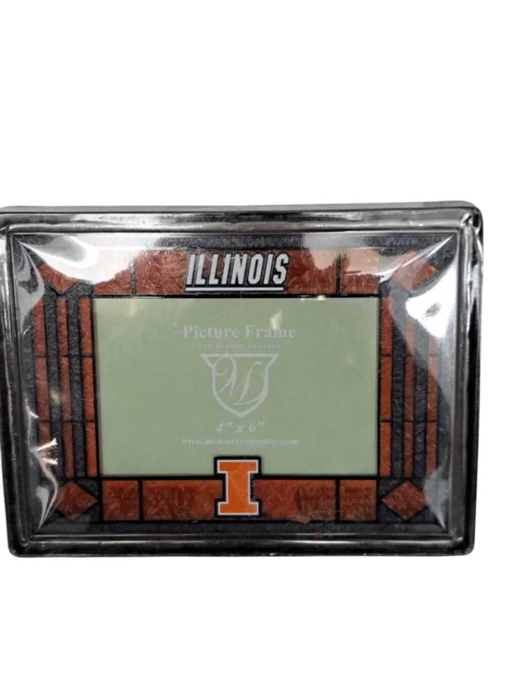 Illinois Fighting 4x6 Stained Glass Picture Frame The Memory Company College